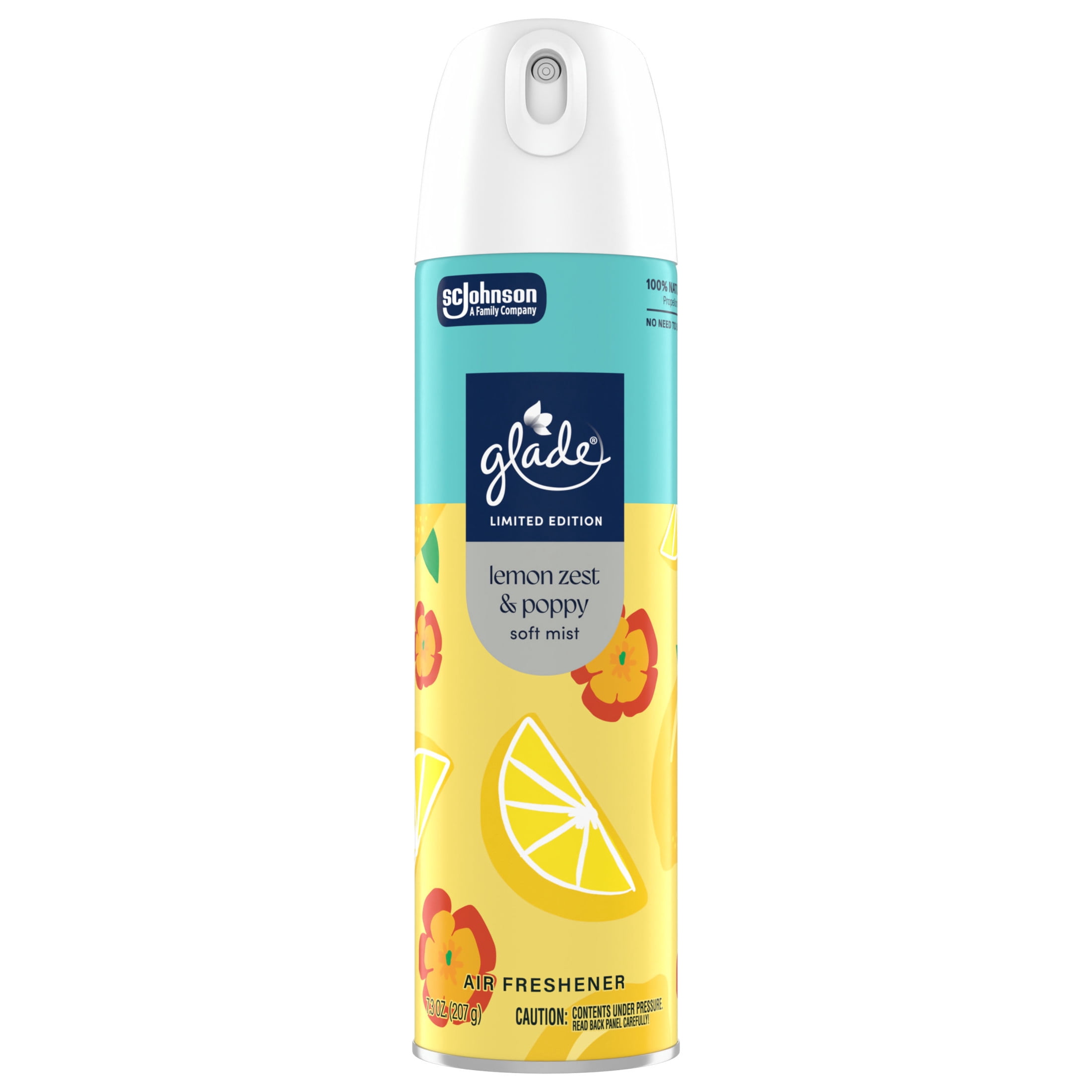 Glade® Odor Fighting Soft Mist Air Freshener Room Spray, Lemon Zest & Poppy, 7.3oz., 1 Count