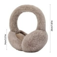 thumbnail image 3 of Kieccall Winter Warm Heat Storage Outdoor Windproof Antifreeze Plushed Earmuffs Soft Warm Earmuffs Foldable Men And Women One Size, 3 of 6