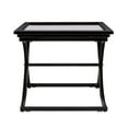 thumbnail image 6 of 42" Black Glass And Metal Rectangular Coffee Table, 6 of 9