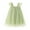 Green, variant on AJTQTH Summer Mesh Sundress for Toddler Baby Girls Cute Summer Solid Color Flying Sleeve Square Neck High Rise Princess Dress Flowy Layered Midi Dress Blue 2-3Years