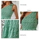 thumbnail image 2 of Vestido con estampado floral, vestido fruncido suave para bodas para el trabajo diario Verde S LHCER 1, 2 of 5