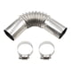 thumbnail image 2 of Conector De Codo De Tubo De De 2x24mm ID De 25mm Para Calentador De Agua A Gas Plateado, 2 of 8