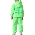 thumbnail image 6 of shqvo Big Girls 2 Piece Sport Outfit Heart Print Pullover Sport Sweatsuits Hoodie Sweatpants Outfits Hoodies Tracksuits for Toddlers Children Teens, 6 of 8