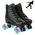 thumbnail image 2 of OUYI Flash Wheels Classic High-Top Roller Skates, With a Skate Bag Included (Black,Women 12/Men 10.5), 2 of 10