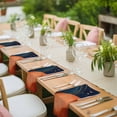 thumbnail image 3 of Navy Blue Burnt Orange Cloth Napkins, Boho Artwork Geometric Modern Washable and Reusable Dinner Napkins Set of 8, Table Napkin for Kitchen Party Birthday Wedding Hotel Housewarming 20"x20", 3 of 8