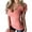 Rose, variante sur Sexy Dance Hauts d'Été pour Femmes T-shirt Uni T-shirt à Col en V Profond Tunique Aguichant Blouse T-shirt à Manches Courtes Gris TG