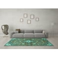 thumbnail image 3 of Ahgly Company Indoor Rectangle Persian Turquoise Blue Traditional Area Rugs, 4' x 6', 3 of 4