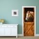 thumbnail image 4 of StyleI 77x200cm Etiqueta de puerta 3D Bodega Foto Mural Trompe l'oeil Calcomanías de pared PVC Papel tapiz impermeable para dormitorio Baño Cocina Decoración Pegatinas de puerta BRI Rojo Verde, 4 of 5