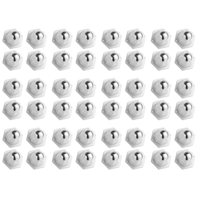 Ruedas Rueda giratoria adhesiva para muebles pequeños (bola de acero) Blanca 4 piezas