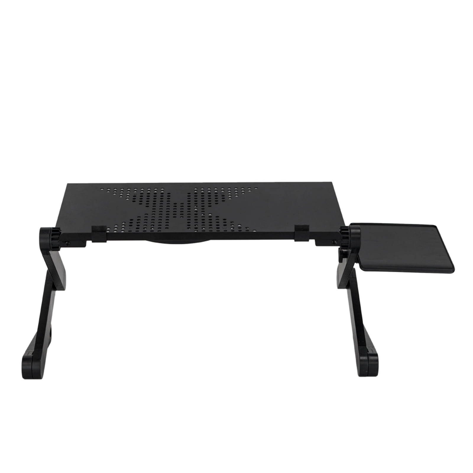 Hassch 360-Degree Rotation Folding Laptop Desk, Portable Multifunctional Laptop Trays with Fan & Mouse, Black