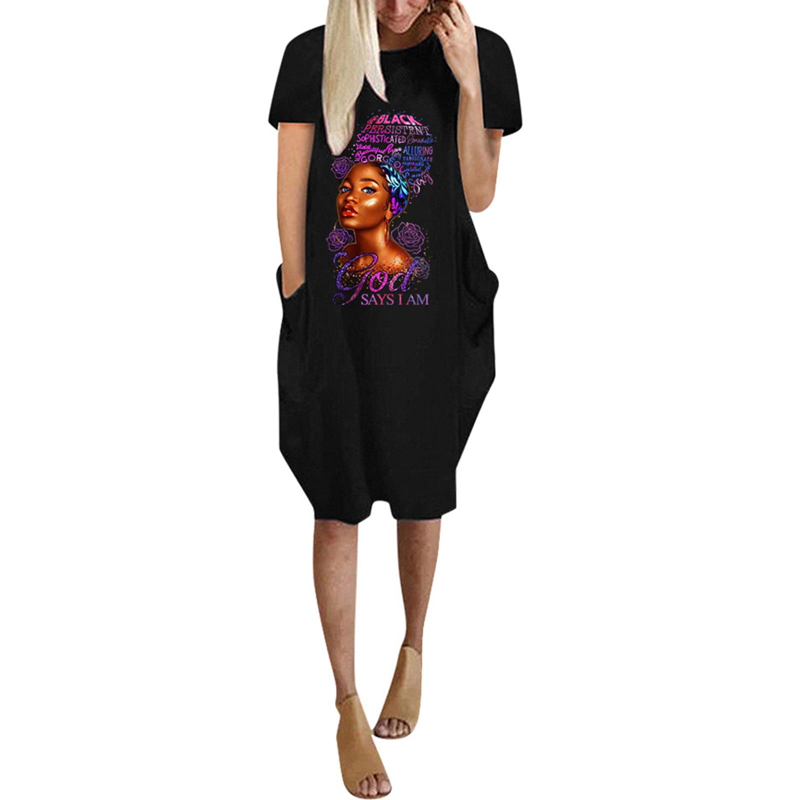 Women Casual Midi Dress Knit Dresses 