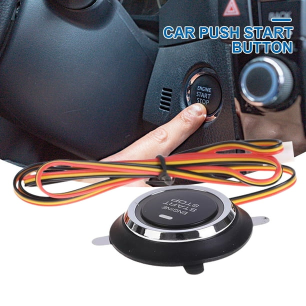 Botón De Arranque Del Coche piezas ultra finas de los automóviles del botón de encendido del motor del sistema de entrada sin llave del coche 12V Sywqhk Accesorios para autos y motos