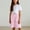 Pink, variant on Girls Striped Bermuda Shorts Cotton Linen Knee Length Wide Leg Shorts with Pockets Casual Elastic Waist Summer Beach Shorts 4-14 Years