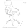 thumbnail image 3 of Silla Ejecutiva | Soporte Lumbar | Base Giratoria con 5 Ruedas | Negro，60x 65x 59,5 centimeters, 3 of 8