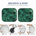 thumbnail image 6 of Daiia Green Leave Fern 2PCS Car Windshield Sun Shade, Foldable Sun Shield for Car Front Window, Auto Sun Blocker Visor Protector Universal for Truck SUV Pickup-Medium, 6 of 7