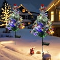 thumbnail image 5 of RuiJiao 29.5in Solar Christmas Tree Lights Outdoor, 4-Color LED Garden Stake Decor with Auto On/Off, ABS Frosted Snowflake Design for Yard, Patio, Holiday Decoration, 5 of 7