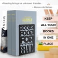 thumbnail image 2 of Metal Book Ends - Decorative Bookends for Shelves, Universal Bookend Support, Non-Skid Heavy Duty Book Holder for Shelf, Book Stoppers for Home, Office, Library, 2 of 7