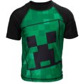 thumbnail image 3 of Minecraft Creeper Little Boys Rash Guard and Swim Trunks Outfit Set Little Kid, 3 of 5