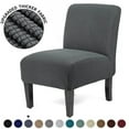 thumbnail image 2 of AIGIA Armless Accent Chair Covers Stretch Armless Velvet Chair Slipcover Armless Chair Covers for Living Room, 2 of 21