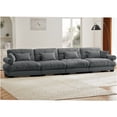 thumbnail image 2 of JERFIT Modular Velvet Sectional Sofa Set, Oversized Cloud Couch with Bolster Armrests, Deep Seating for Living Room, Lounge, Grey, 2 of 10