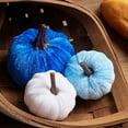 thumbnail image 6 of 12Pcs Artificial Fake Velvet Pumpkins, Thanksgiving & Fall Home Decoration, Flannel Lifelike Realistic Colorfast Lightweight Odorless Decorative Ornaments, 6 of 6