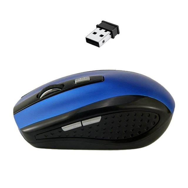 Xuanheng Souris Sans Fil USB2.0 2.4 GHZ Mini Souris avec Nano 6 Boutons Optique pour PC Bleu