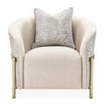 thumbnail image 5 of Michael Amini Lisbon Chenille Accent Chair - Opal/Gold, 5 of 16