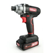 Hyper Tough 20V Max Lithium-Ion Cordless Impact Driver, 1/4 inch Quick Release Chuck with 1.5Ah Lithium-ion Battery & Charger, Bit Holder & LED Light New Condition