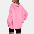 thumbnail image 2 of Aricy Womens Hoodies Pullover Plus Size Long Sleeve Casual Pullover Solid Hooded Oversized Sweatshirts Loose Fall Tunic Tops with Pocket, 2 of 3