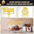 thumbnail image 4 of 10 adornos acrílicos para tarta de graduación, dorados, grandes, para felicitaciones., 4 of 5