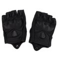 thumbnail image 1 of par de guantes transpirables de medio dedo de verano para hombre y mujer para ciclismo en motocicleta, color negro, 1 of 8