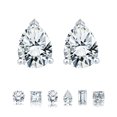 thumbnail image 1 of JeenMata Pendientes Minimalistas con Forma de Lágrima de Moissanita de 1 Quilate, Estilo Solitario, Chapado en Oro Blanco de 18 K sobre Plata, 1 of 6