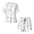 thumbnail image 4 of Lsque Rabbit Eating Women's Short-Sleeved Pajama Set - 2 Piece Soft and Lightweight Sleepwear Set-Small, 4 of 9