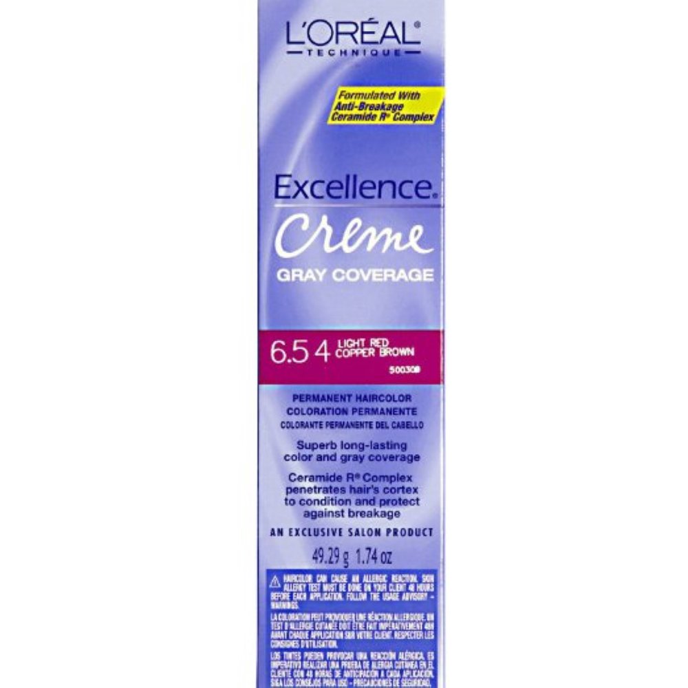 L'Oreal Excellence Creme Permanent Hair Color, Light Red Copper Brown