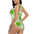 thumbnail image 4 of Sikiie St Patrick's Day11 Print Women One Piece Swimsuits Tummy Control One Shoulder Bathing Suits Ruffle Swimwear, From S to XXL-Large, 4 of 6