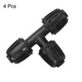 thumbnail image 3 of Uxcell 4Pack Drip Irrigation Fittings Barbed Tee Connector for 1/2 Inch Tubing(16mm OD), 3 of 6