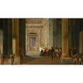 thumbnail image 3 of Salomon de Bray 14x10 Black Modern Framed Museum Art Print Titled - The Queen of Sheba Before the Temple of Solomon in Jerusalem (1657), 3 of 5