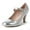 Silver, variant on J. Adams Mary Jane Women Oxford Shoes, Retro Heel for Women |Round Toe Shoe with Ankle Strap