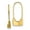 Yellow, variant on Mother's Day Gift Stainless Steel Yellow IP-plated Lock Dangle Earrings for Women