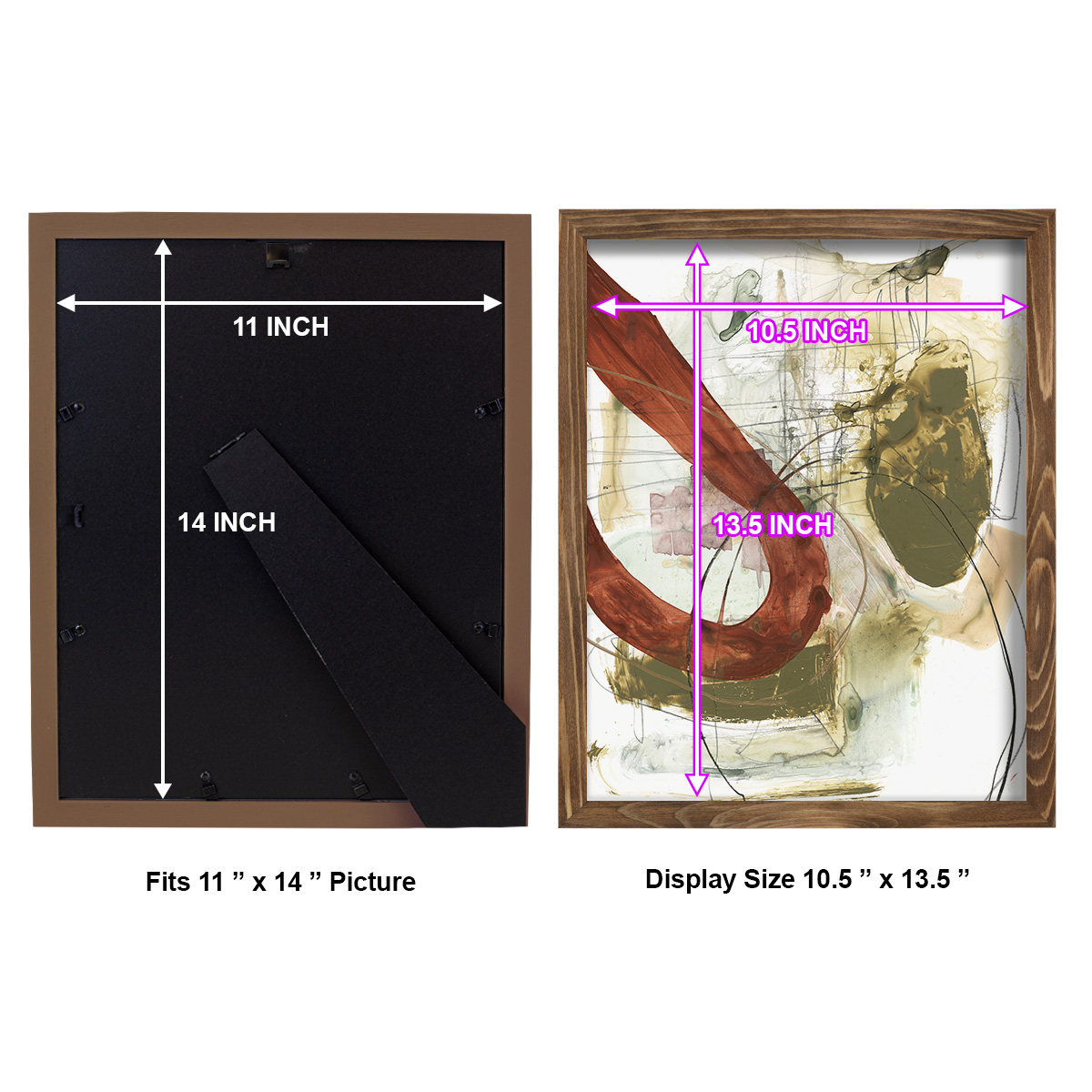 Rusted Loops I - Framed Print w/glass - Walnut