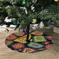 thumbnail image 2 of FMSHPON Pattern in Aboriginal Style Xmas Christmas Tree Skirt Stand Mat for Holiday Party Decoration Indoor Outdoor 48 inches, 2 of 3