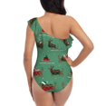 thumbnail image 5 of Honeii Christmas Dachshund for women's one-piece swimsuit featuring a chic one-shoulder design experience elegance and style in the water-XX-Large, 5 of 6