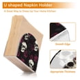 thumbnail image 4 of Qxltty Skull Burgundy Roses Pattern Acrylic Napkin Holder Set of 1 Transparent Dining Table Kitchen Cafeteria Home Decor 4.1x4.9x1.97in, 4 of 9