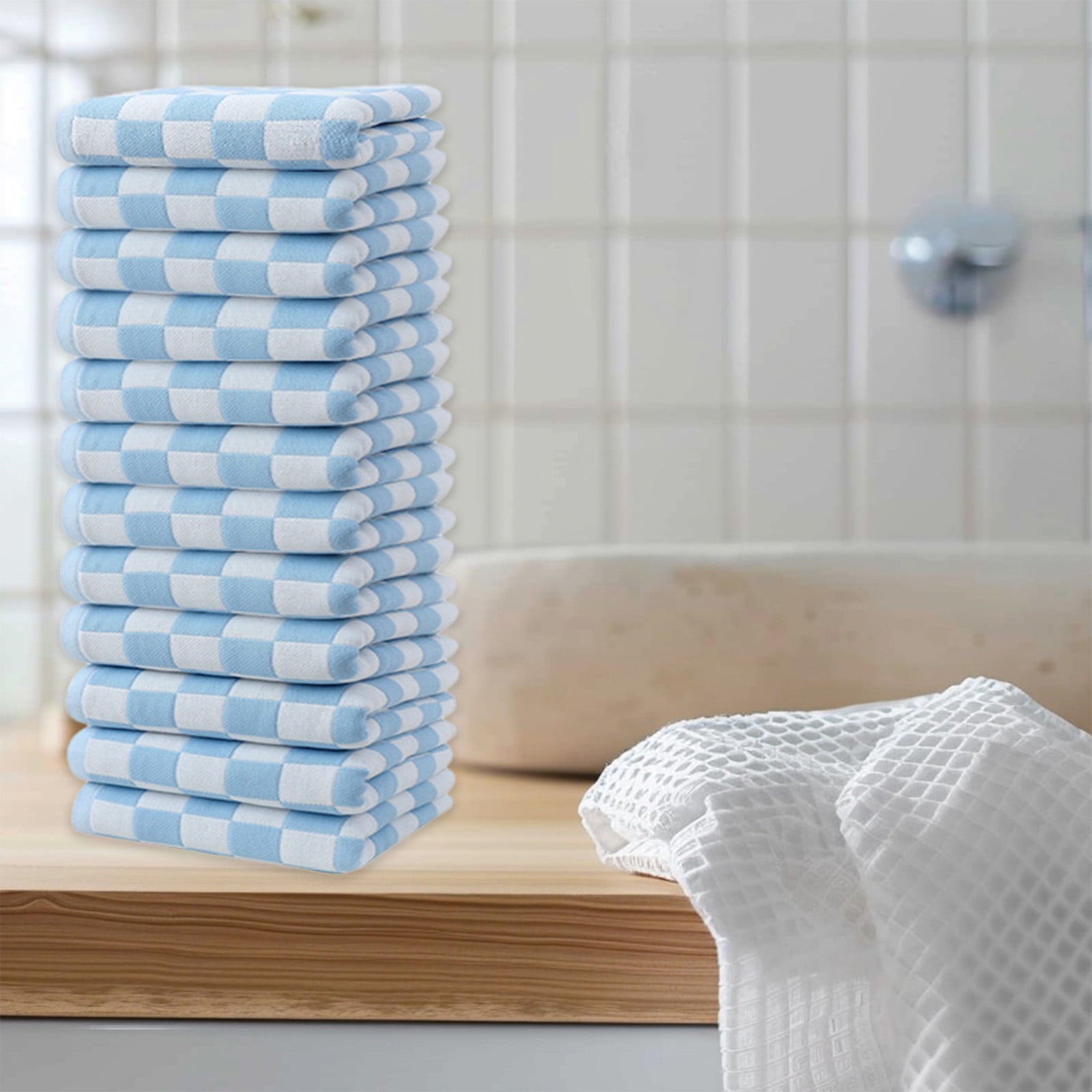 JOGZMZ Premium Soft Gauze Face Towels 12 Pack - Quick Dry, Highly Absorbent Polyester Towels for Bath, Spa, Beach