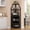 new black, variant on Gaderth Corner Bar Cabinet With Wine Rack,Industrial Wine Bar Cabinet,Liquor Cabinet,Coffee Bar,Sideboard Buffet Cabinet With Glass Holder,Mesh Door For Kitchen Dining Living Home Bar