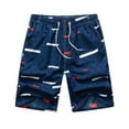 thumbnail image 1 of Men Summer Quick-drying Printing Shorts for Surfing Beach Wear Black square XXXXL, 1 of 4