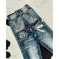 thumbnail image 4 of Pantalones vaqueros Y2K con bordado gótico para hombre, pantalón vaquero lavado informal, ropa de calle Retro, Pantalones rectos holgados de cintura alta a la moda de Hip Hop, 4 of 5