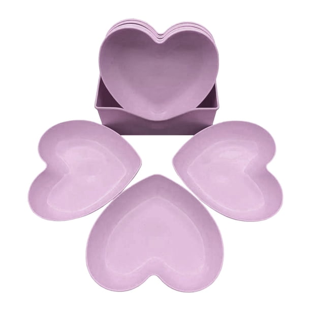 Platos en forma de corazón, platos para servir frutas, decorativos, plato de corazón, bandeja para servir el día de San Valentín, para dulces, nueces, Violeta
