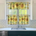 thumbnail image 3 of Farmhouse Vintage Curtains 24 Inch - 3 Panel Boho Wildflower Set with Rustic Floral Print, Rod Pocket, 3 of 6