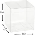 thumbnail image 2 of Clear Plastic Gift Boxes 3"X3"X3" 36 Pack, 2 of 3